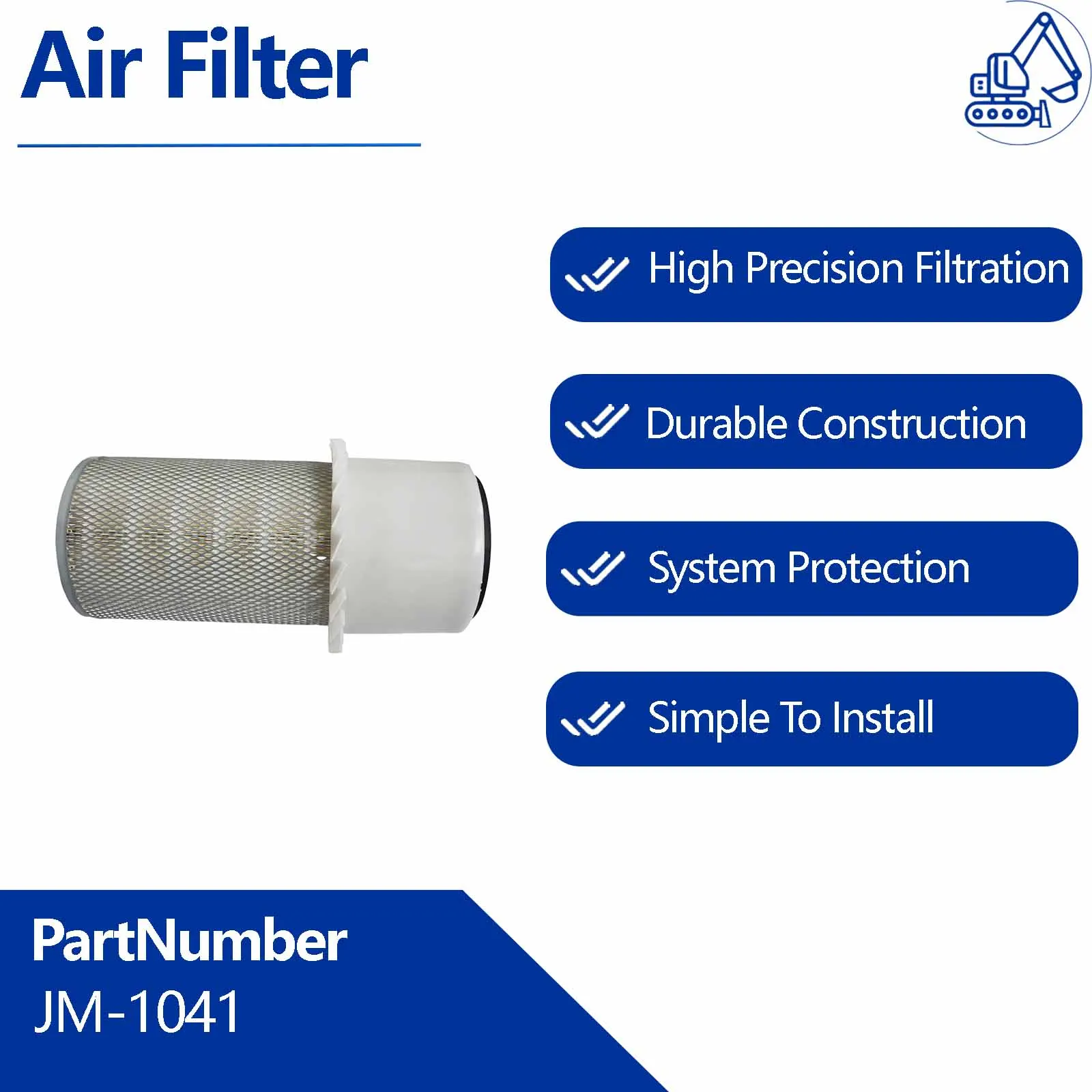 Air Filter AF25047 For Hyundai R130 R130-3 R130-5 R110 R110-7 R150-7