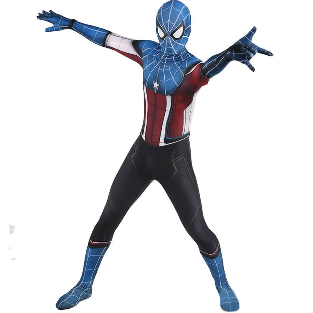 

Adults Men Halloween Captain America Spider Cosplay Costume Superhero Zentai Suit Game Male Bodysuit Man Party JumpSuit