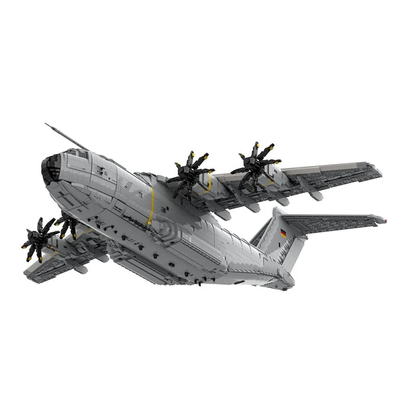 Military Aircraft Series High Difficulty A400M Manned Large Plane MOC Building Block DIY Model Bricks Toys Collection Xmas Gifts