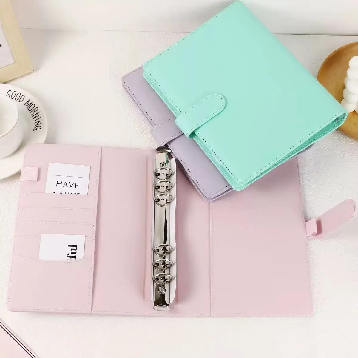 Neue Vintage Nachfüllbare Notebook Datei Ordner Notizblock Abdeckung Leder Ringbuch Büro Liefert