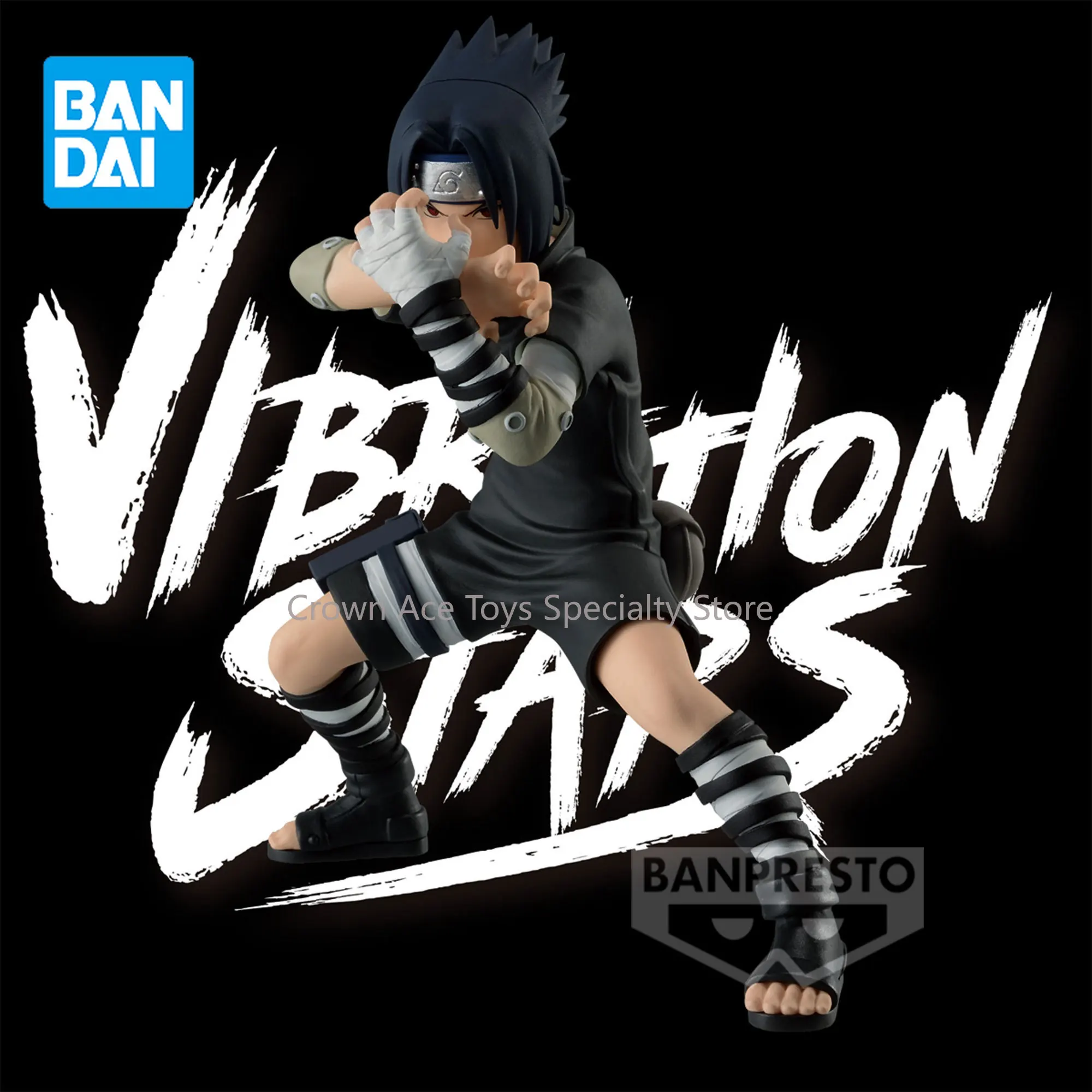 Bandai BANPRESTO Anime Figures Naruto VIBRATION STARS-UCHIHA SASUKE-Ⅲ Action Figure Toys Shippuden Collection Model Doll Gifts