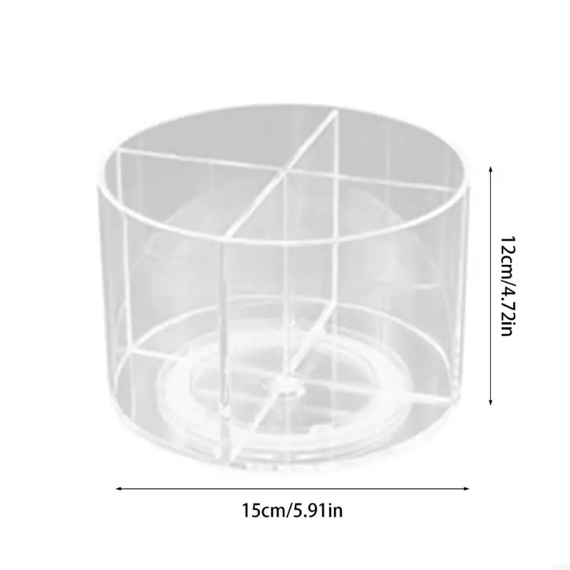 

D0AD Clear Rotating Cosmetics Organizers with Multi Grids For Easy Access And Storage