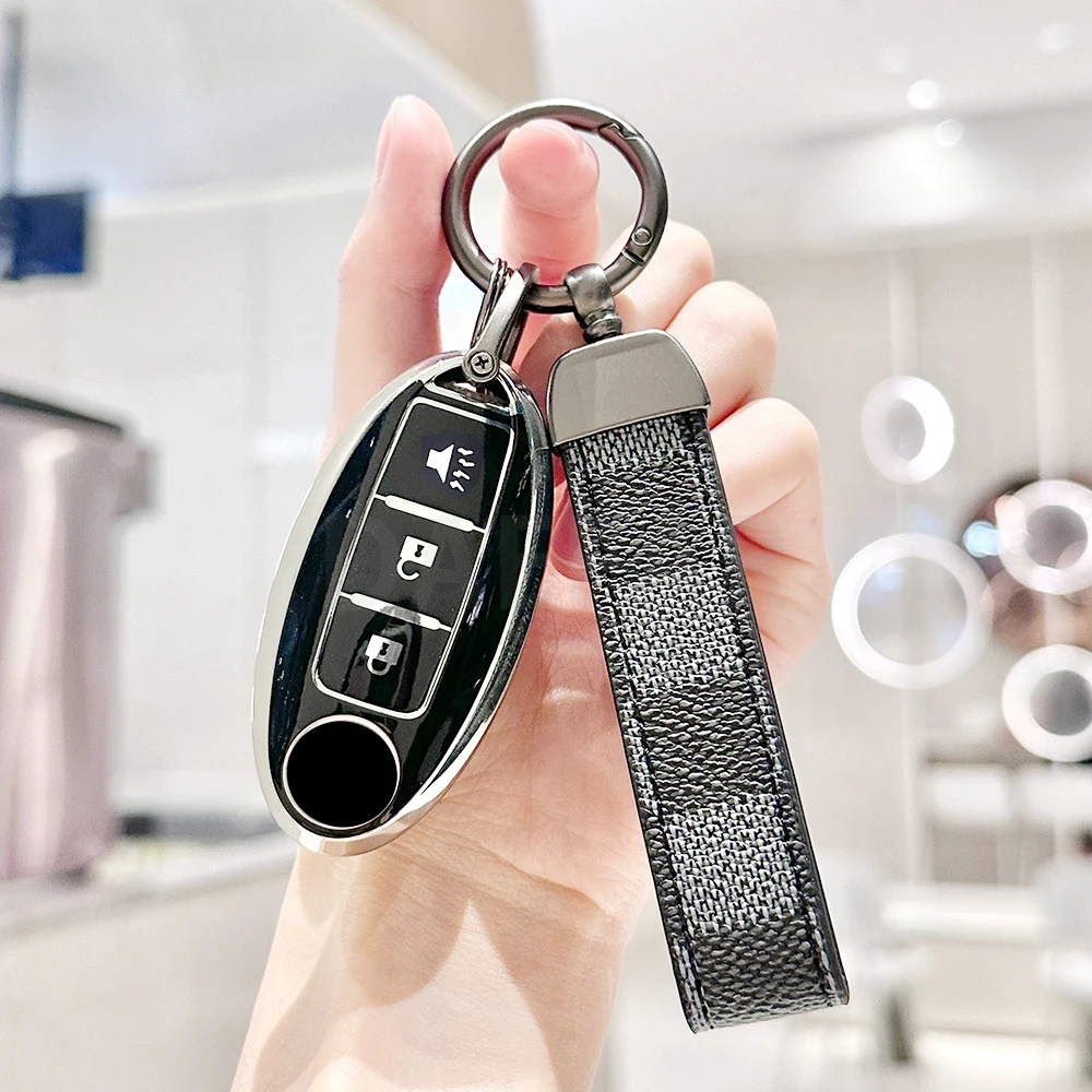 TPU Car Key Case Cover Fob for Nissan Qashqai X-Trail T32 T31 Juke J10 J11 Kicks Tiida Pathfinder Note for Infiniti Keychain