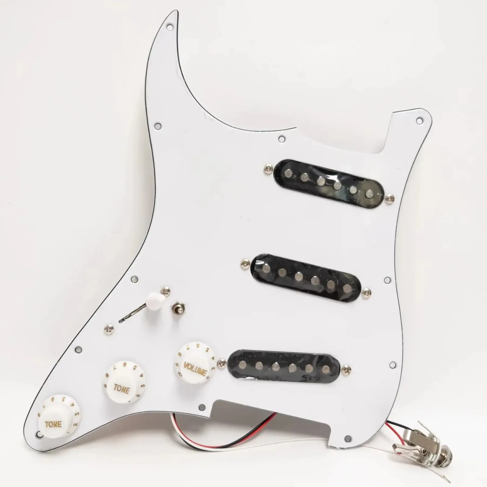 Left Handed Prewired Loaded Pickguard Alnico 5 Single Coil Pickup Set for Electric Guitar Replacement Upgrade Parts