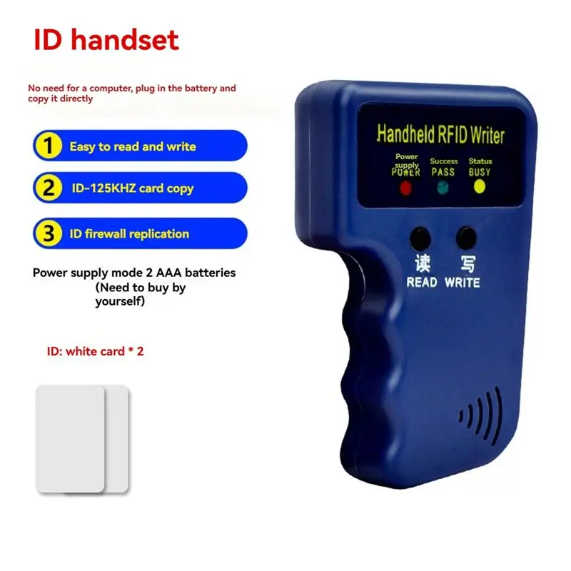 125Khz RFID Card Reader+2 Cards Kit Copier Writer Duplicator Programmer ID Card Copy EM4305 T5577 Each Writable Tags-A12I