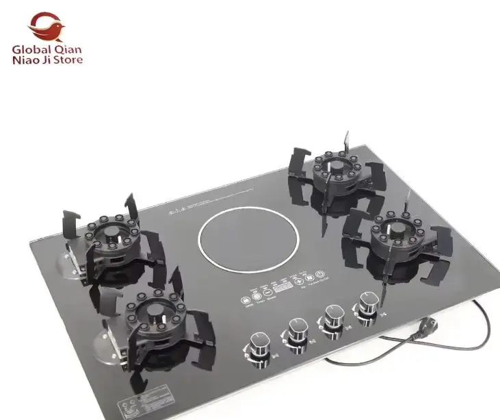 4.2kW Built-In Gas Electric Cooktop with Touch Screen Multi-level Flame Adjustment for Household And Hotel Use
