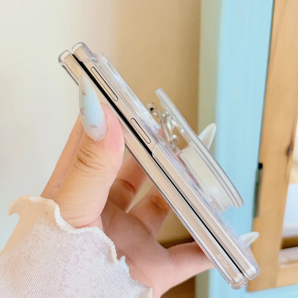 Kawaii Cute Cartoon Miffy Rabbit  Stand Holder Phone Case For Samsung Galaxy Z Fold 8 Hard Cover For Z Fold 7 6 5 4 Case view 5