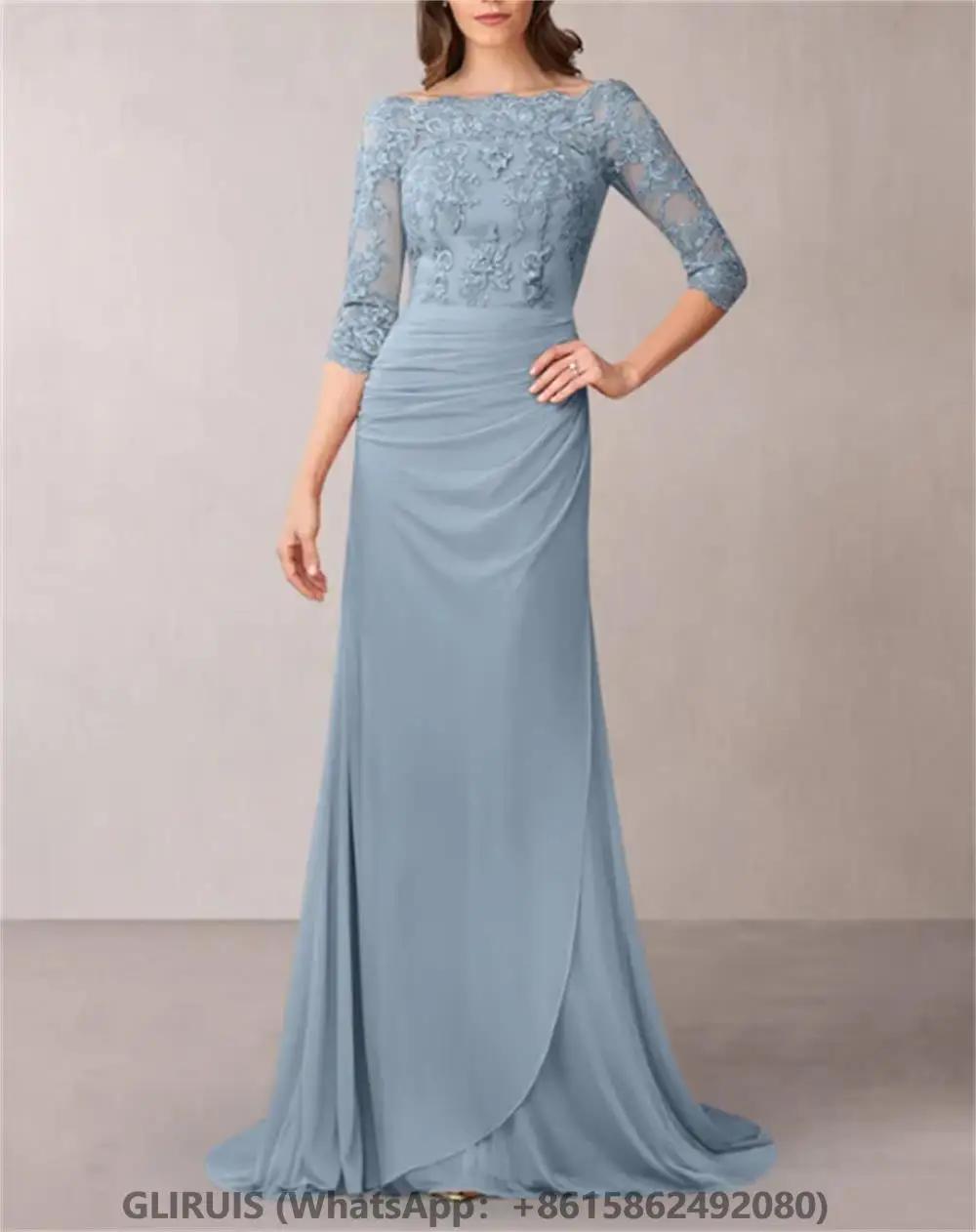 

A-Line Lace Floor-Length Mother of the Bride Dress Vestidos Elegantes Para Mujer فساتين السهرة فساتين حفلات Elegant