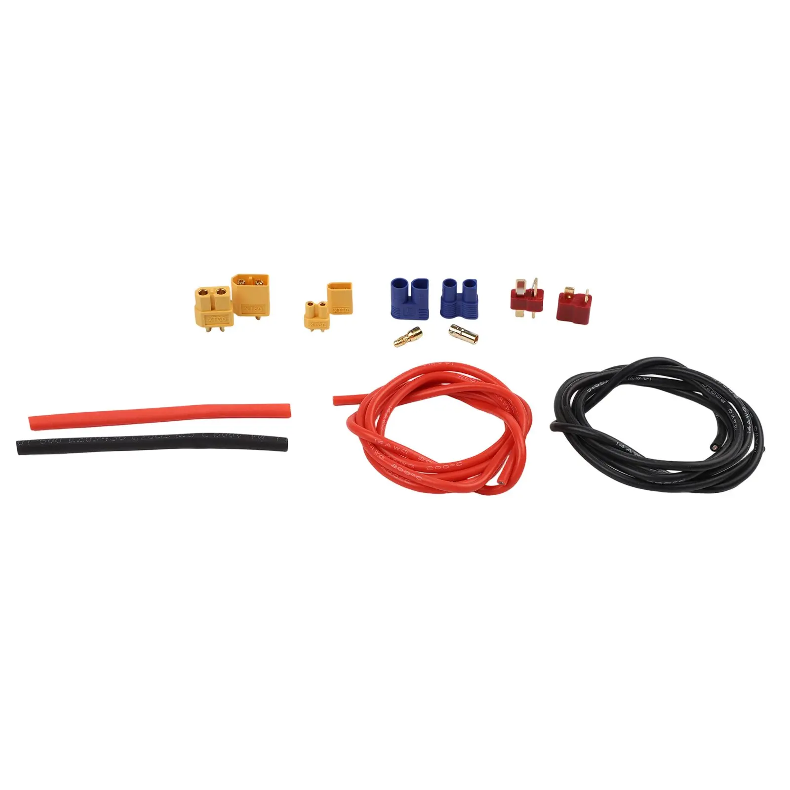 62PCS RC Connector Kit With For XT60 EC3 T And 14AWG Silicone Wire For For FPV Car For Battery Power Supply Accessories