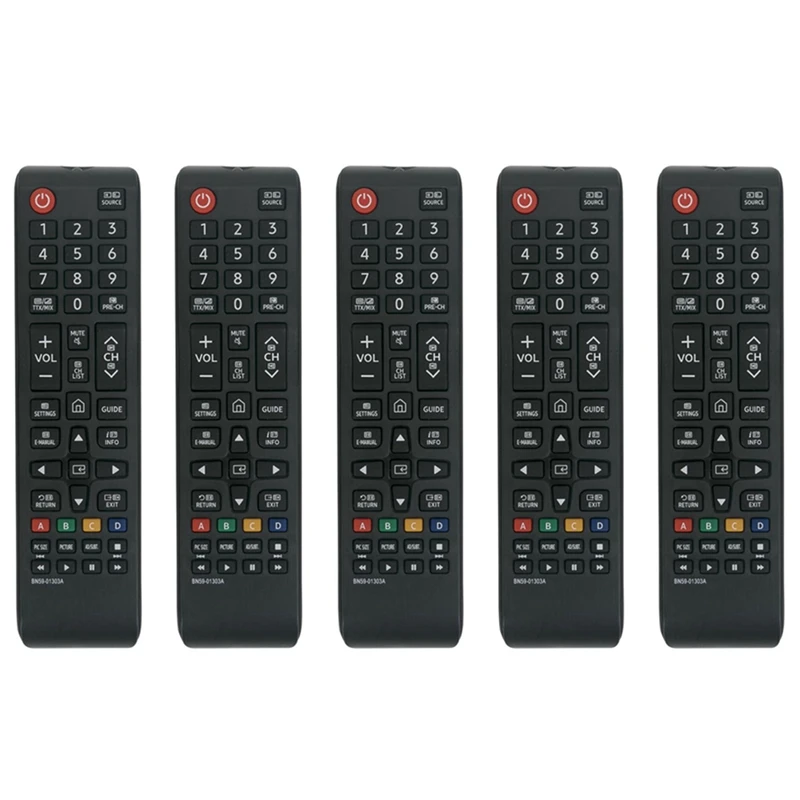 รีโมตควบคุมควบคุมด้วย BN59-01303A 5X ใหม่สำหรับซัมซุงยูเอชดีทีวี UE43NU7170 UE50NU7095 UE40NU7199
