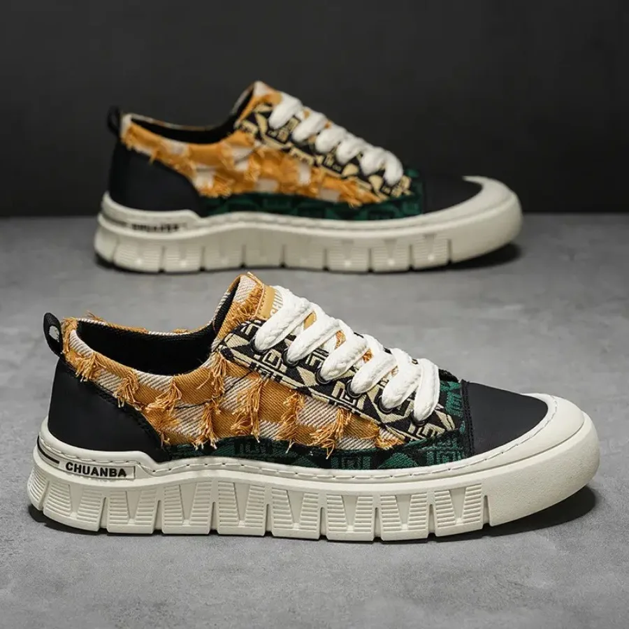 

Unique Denim Sneakers Student Canvas Shoes Trendy Men's Shoes