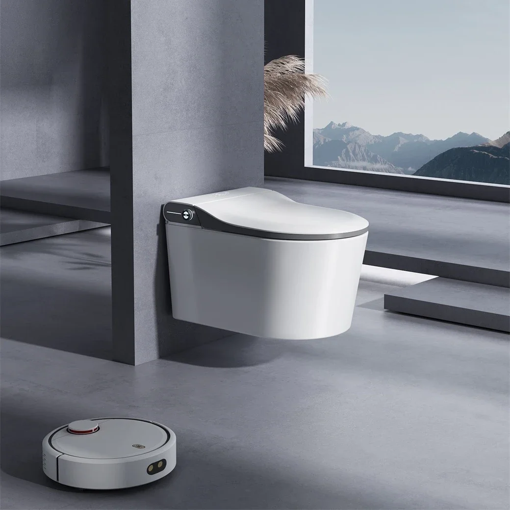 2023 Smart Wall Hung Inodoro Inteligente Wall Mounted Automatic Flush Toilet For Hotel Bathroom