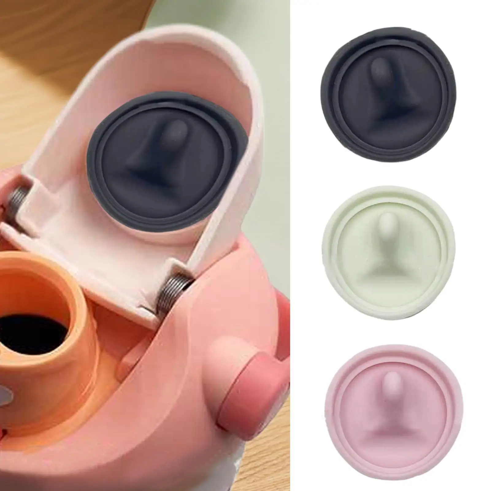 Water Bottle Replacement Stopper Silicone Travel Mug Supplies Sports Water Bottle Lid Stopper For Students Office Gym Hiking