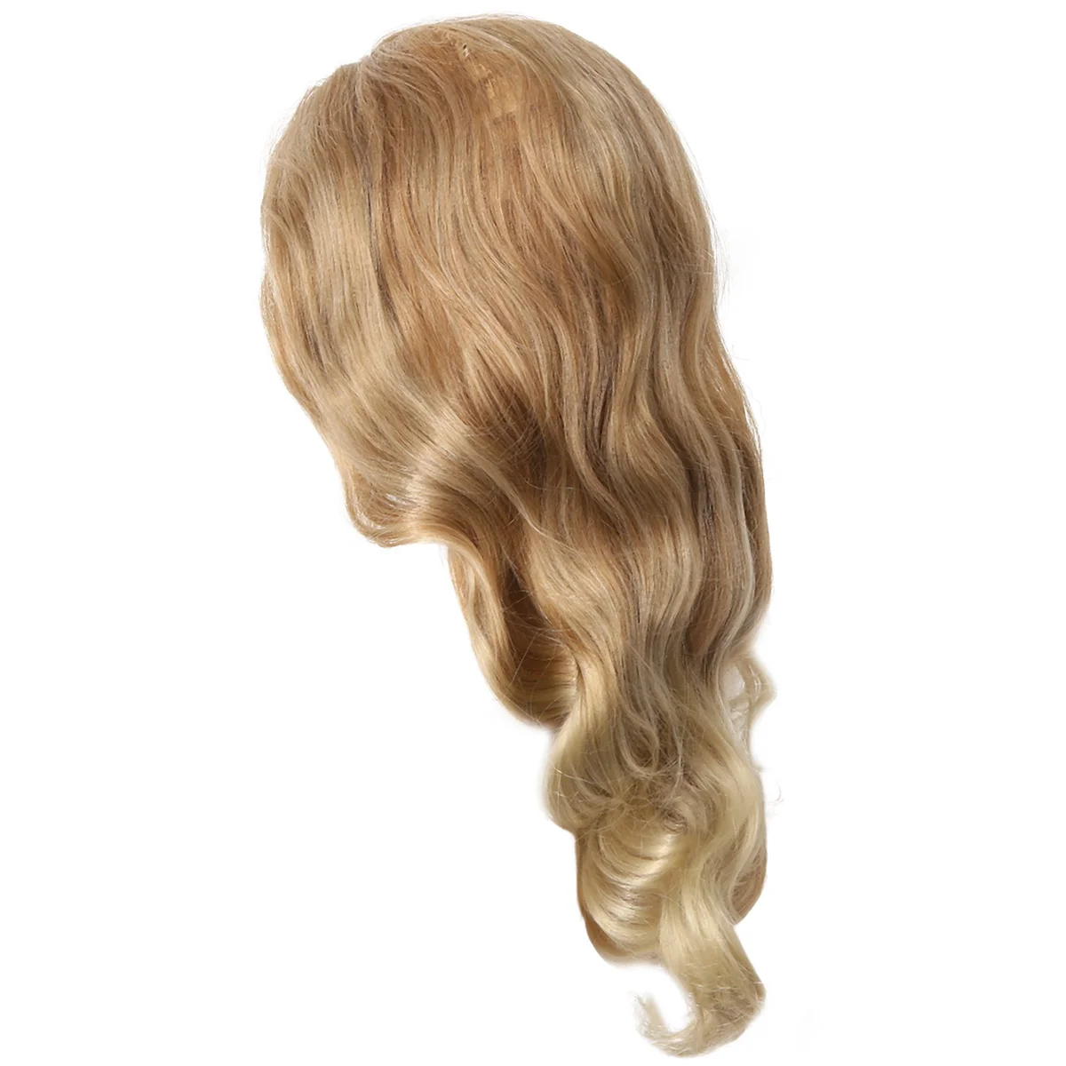 24 Inch Europe Ladies Wig Center Parted Long Curly Hair Big Wave Wig Chemical Fiber Blonde Ombre Wig Graduated Curls