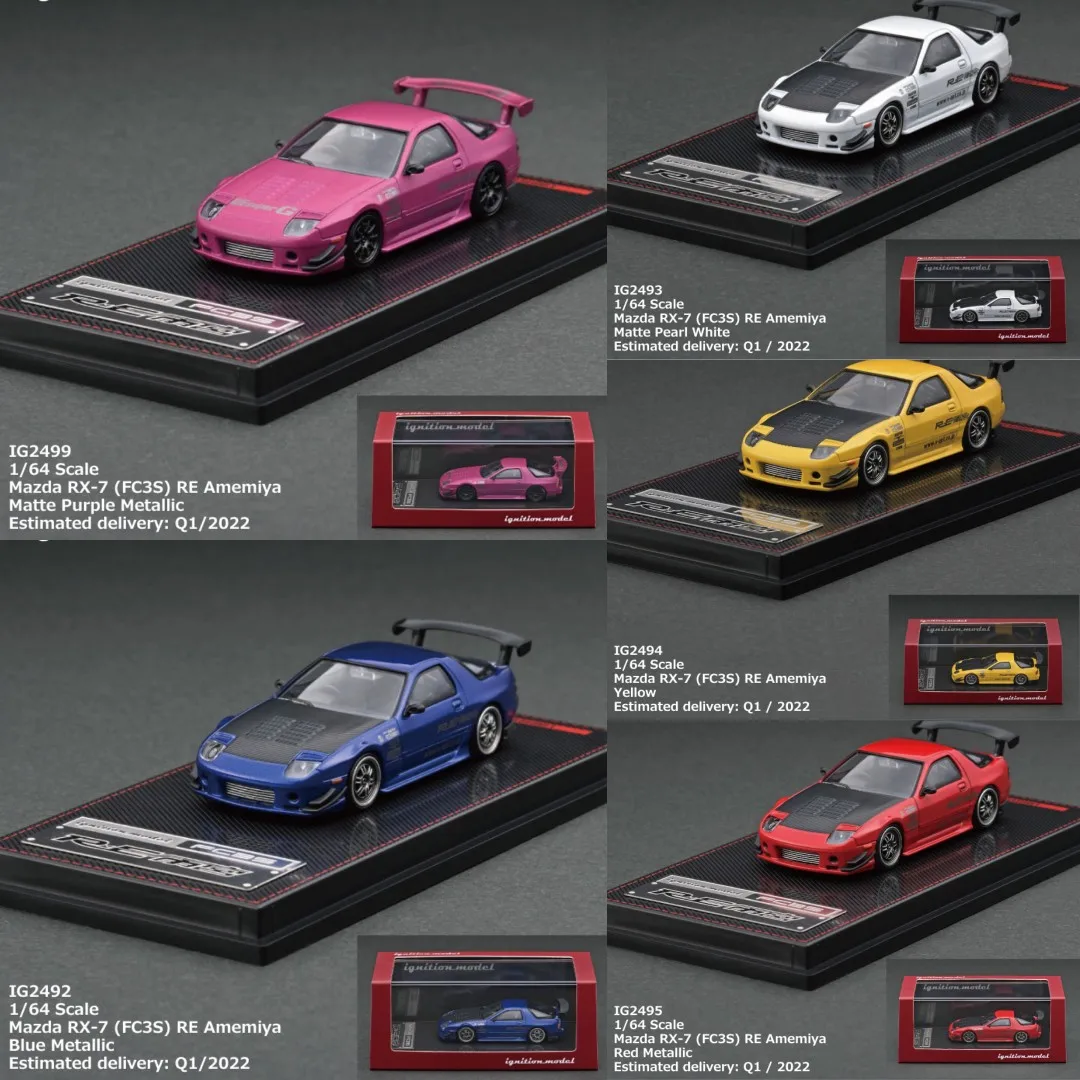 

IG ignition model 1:64 Mazda RX-7 FC3S Amemiya Collection die cast alloy car model decoration gift