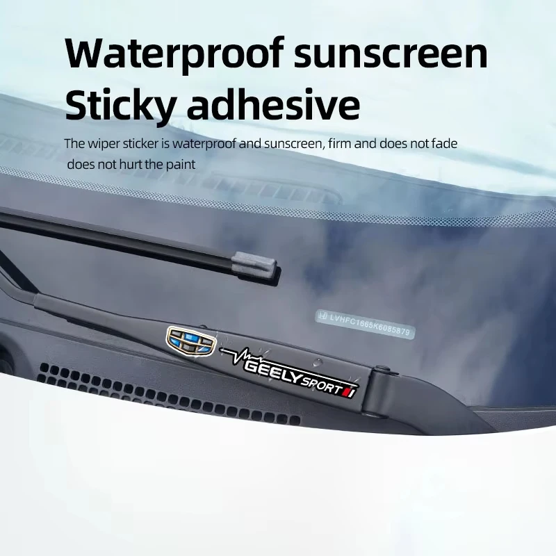 Car Window Wiper Creative Stickers Auto Emblem Decor Decals For Geely Coolray Geometry C GX3 Emgrand EC7 LC Panda Atlas