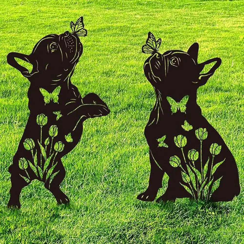 Sasquatch Garden Decor Fun Outdoor Artwork Halloween Metal Garden Stake Silhouette Black Sasquatch Yard Decor Outdoor for Garden