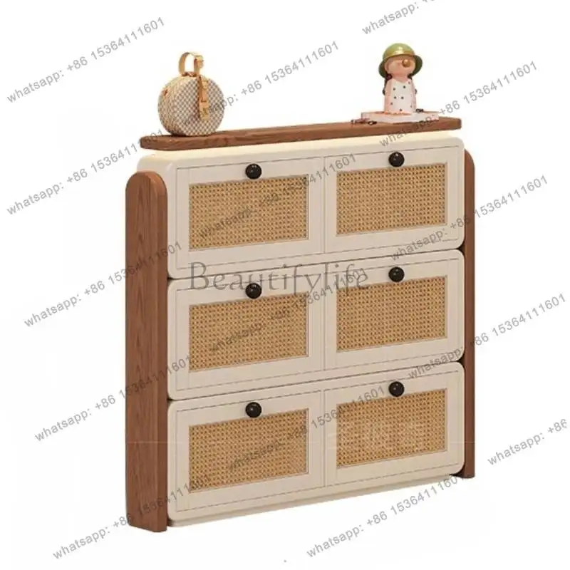 

Italian Style Nordic Shoe Cabinet Wooden Cream Living Room Shoe Rack Organizer Salon Luxury Zapatera Organizador Furniture Home