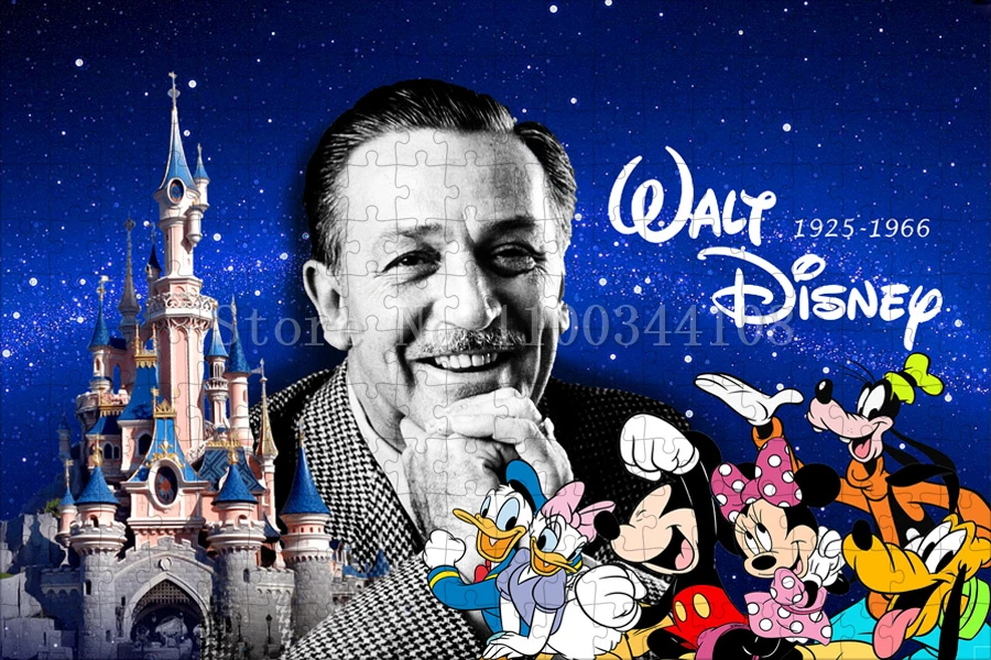 Rompecabezas de Walt Disney y Mickey Minnie para niños, rompecabezas de Castillo de Disney de 300/500/1000 piezas, juguetes de juego de inteligencia