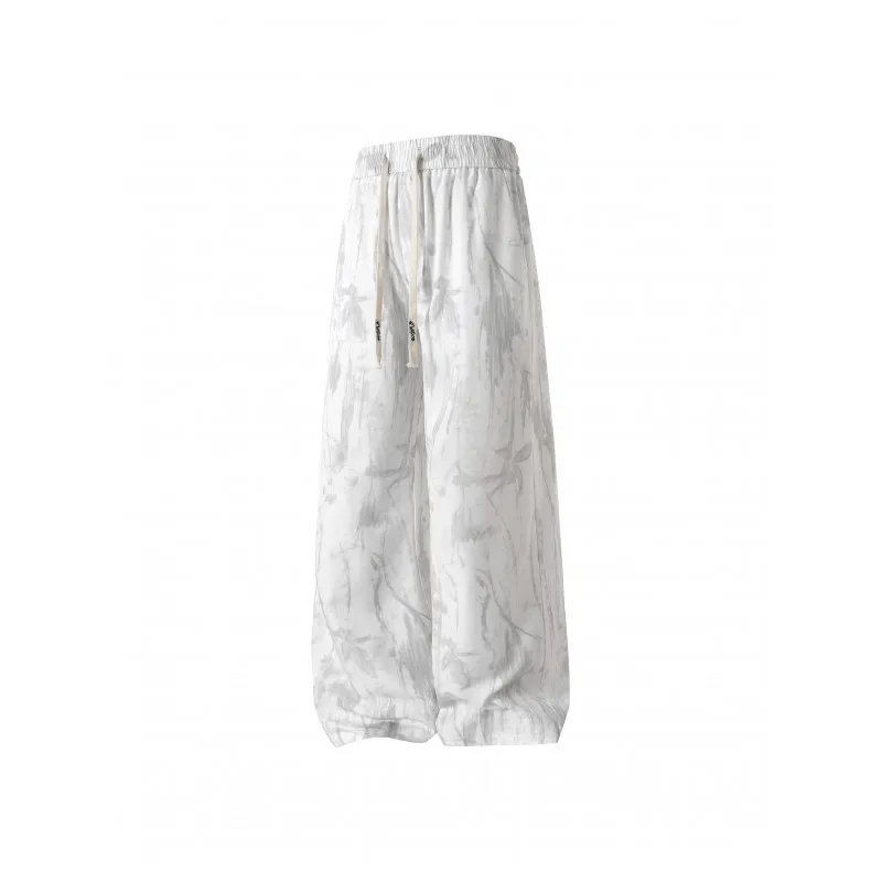 2026 Autumn New Style Men's Fashion Trend Loose Casual Ice Silk Pants