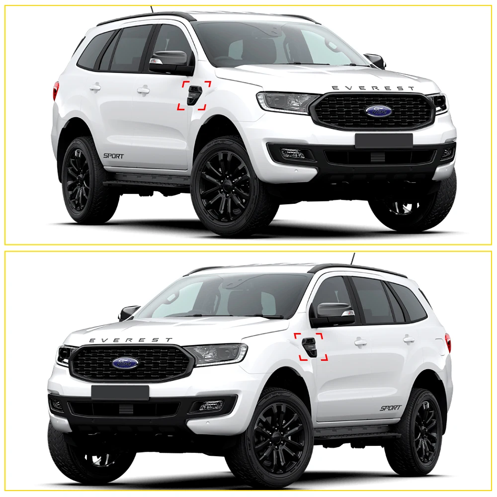 Matte Black Side Vent Cover For Ford Ranger Wildtrak 2015-2022 PX2 PX3 T6 T7 T8 XLT XL XLS LIMITED SPORTFor Ford Everest