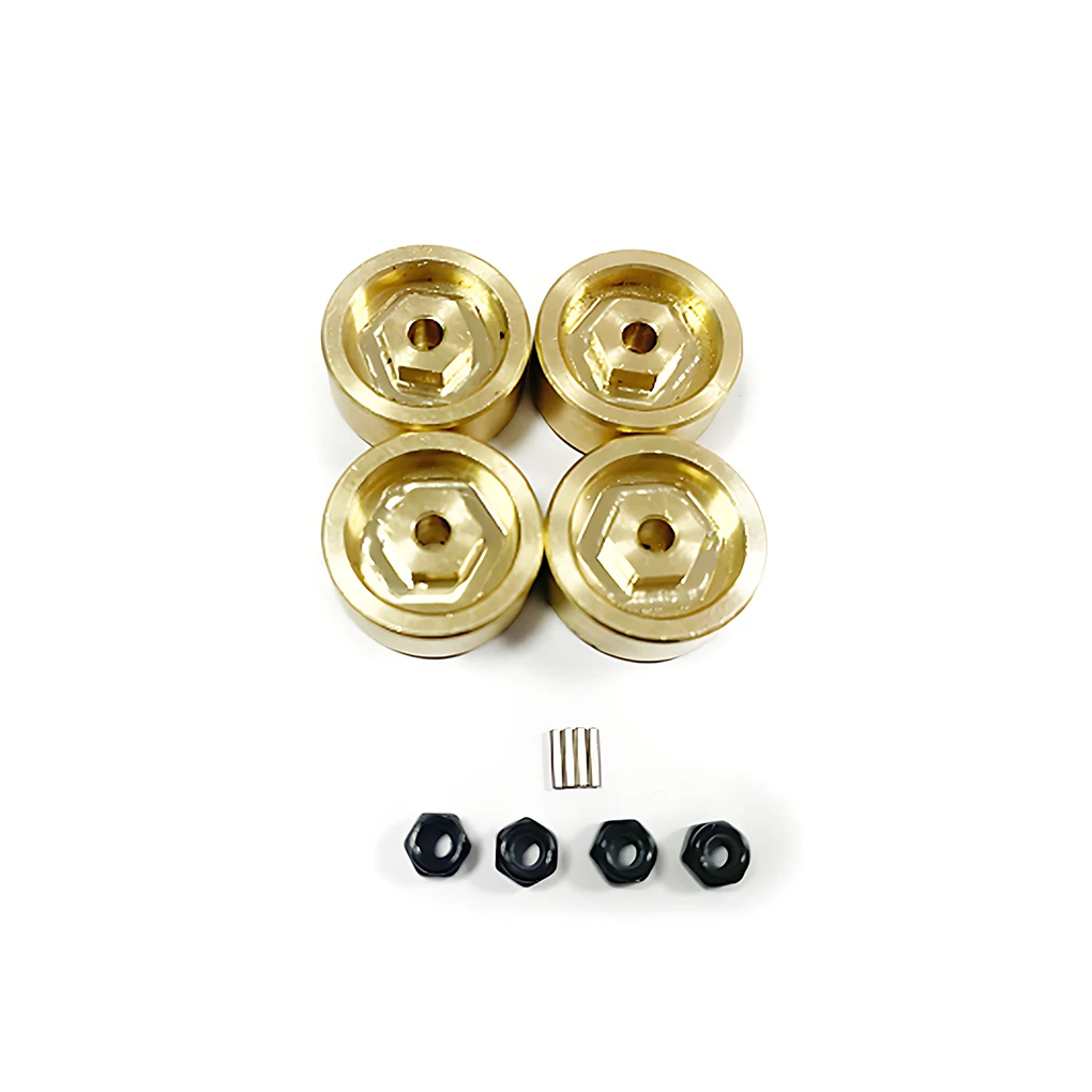 4pieces 1/18 Wheel Hex Mount RC Upgrade Part Brass Strong Adapter For HOBBYPLUS 1810178 RC Car Part RC Car Accessories