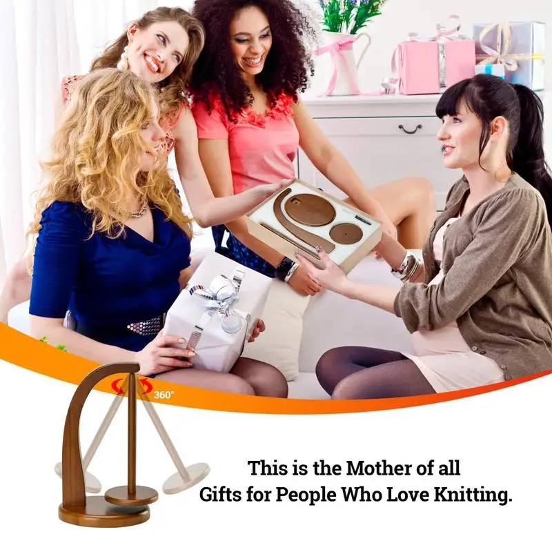 360 Degree Rotation Yarn Holder Spinnings Knitting Tools Crochet Yarn Holder Rotating Magnetic Thread Spool Wool Ball Winder