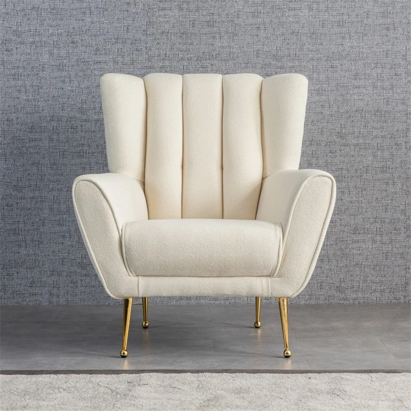 

Light luxury Nordic small apartment living room high back single sofa chair Internet celebrity modern simple leisure chair prin