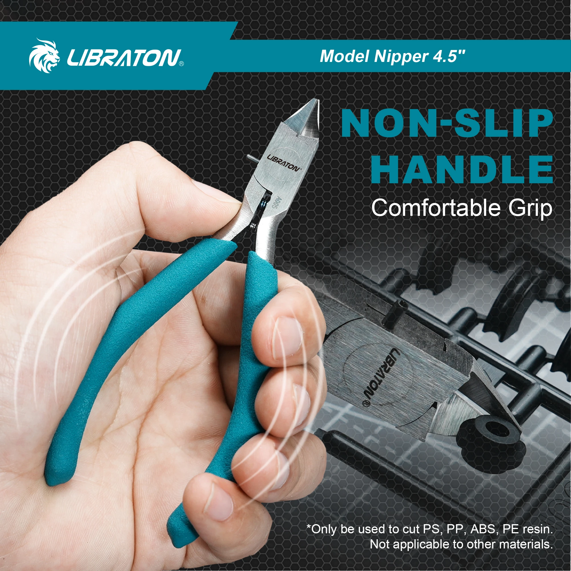Imagem -05 - Libraton-pinça Modelo Single-edge para Construção de Plástico Alicate Modelo Mini Chave Sextavada Capa de Couro Ferramentas Plásticas Modelo 45 Polegadas