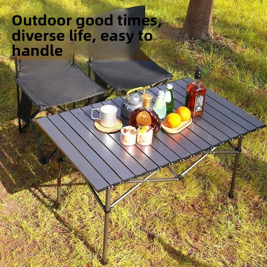 Portable Folding Table Outdoor Camping Picnic Fishing BBQ Desk For Travel Stall Self Driving Tour
