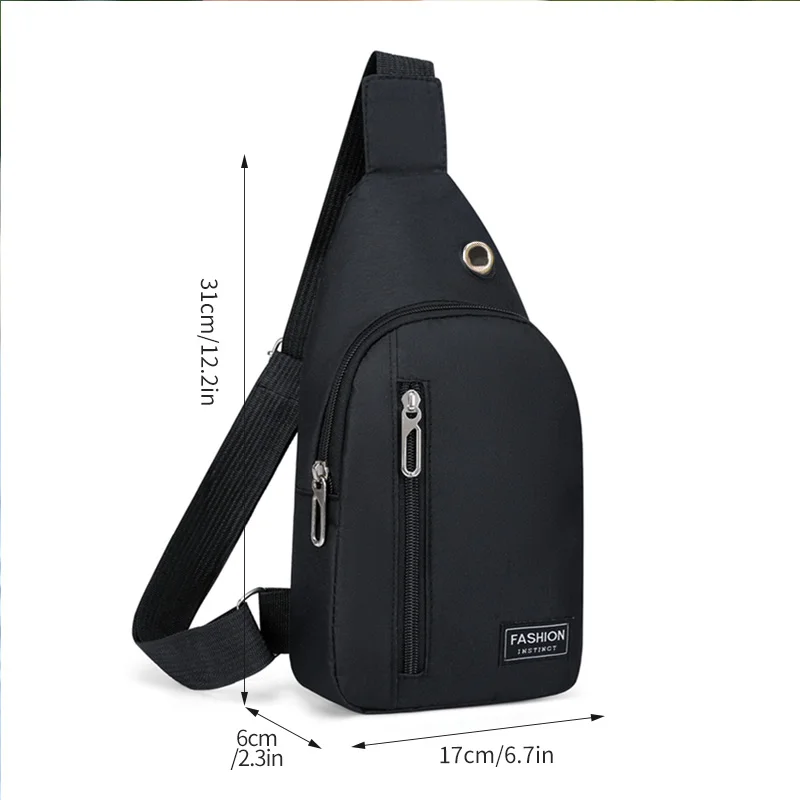 Chest Bag Men New Leisure Fashion Trend One Shoulder Chest Bag Outdoor Sports Multi Functional Crossbody Bag