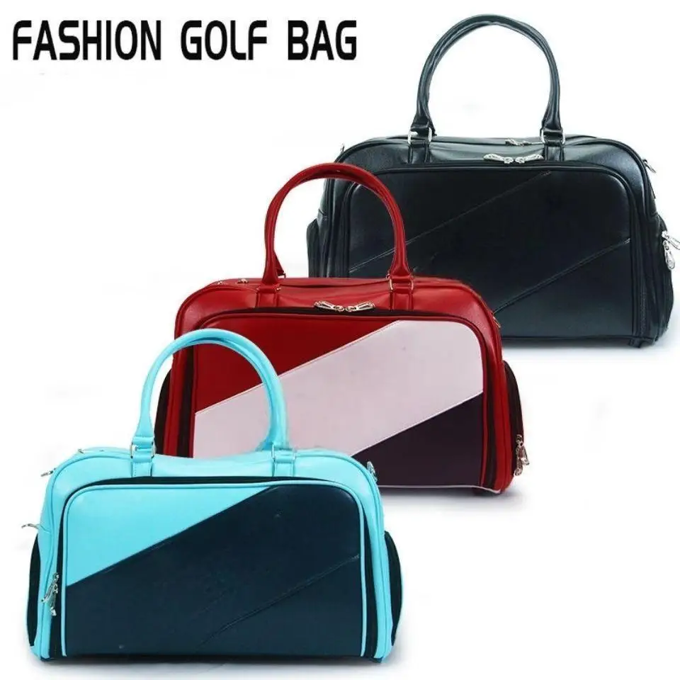 

High-end Craftsmanship Genuine Leather Golf Bag, Clothing Bag, Unisex, Large Capacity Sports Travel Bag, Comes with Shoe Box