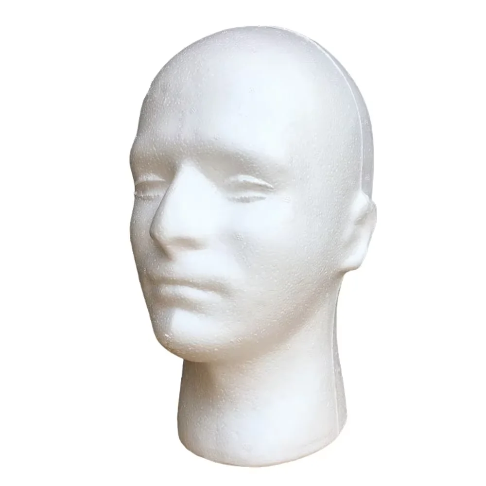 One Mannequin Manikin Head Model Hat Glasses Wig Display  White Foam Mannequin Head Holder Stand Rack