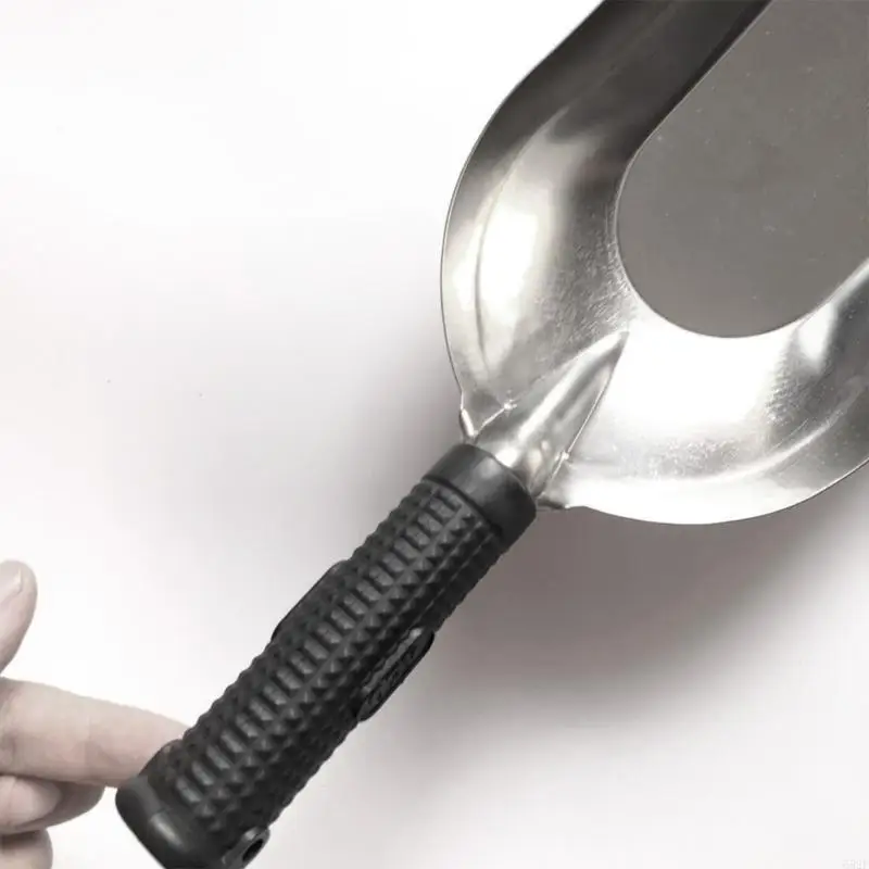 Pala cuadrada de acero inoxidable, paleta de mano pequeña para excavación de suelo y tareas de plantación de jardín, herramienta de deshierbe para trasplante