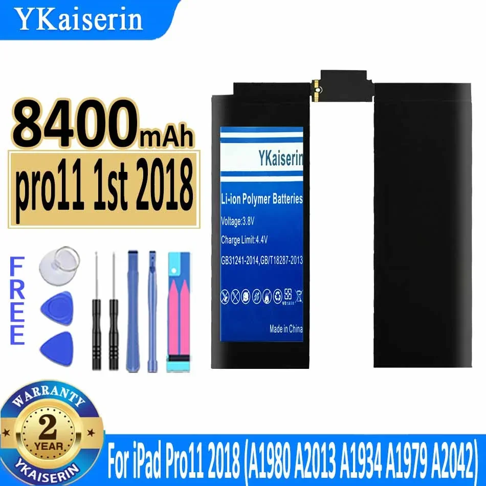 

Сменный аккумулятор YKaiserin для iPad Pro 11 2018 A1980 A2013 A1934 A1979 A2042/2020 A2228 A2230 A2231, 2-й