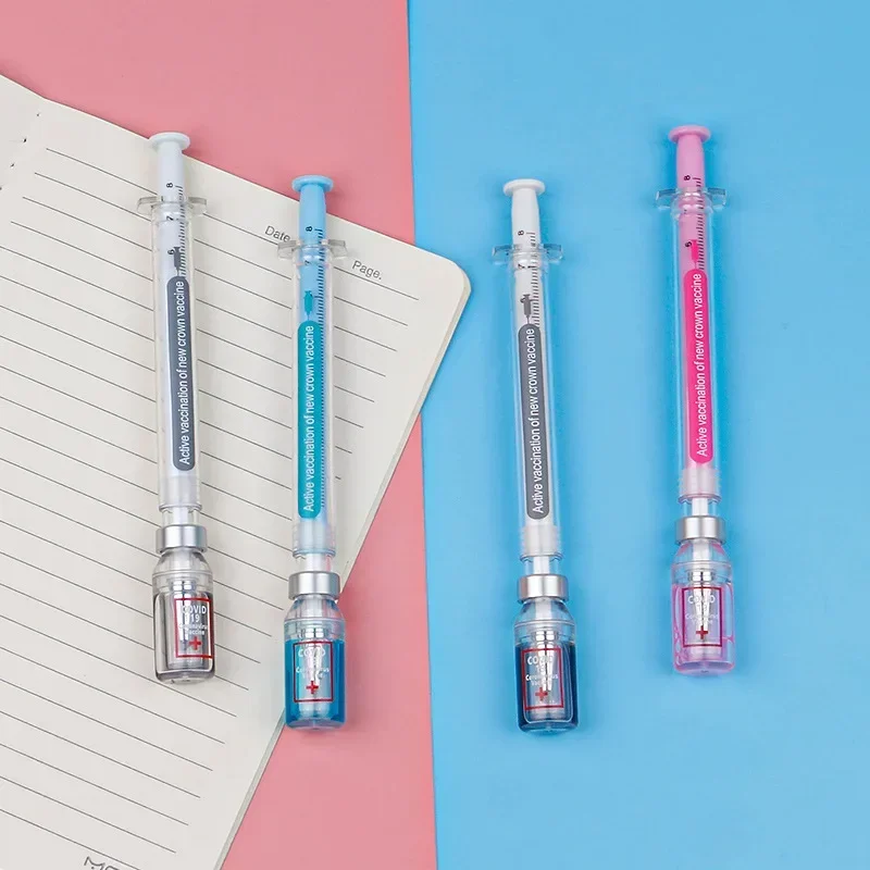 

10 Pcs/lot Syringe Shaped Gel Pens Office Supplies Stationery Writting Cute Pen Gift Nurse Pen