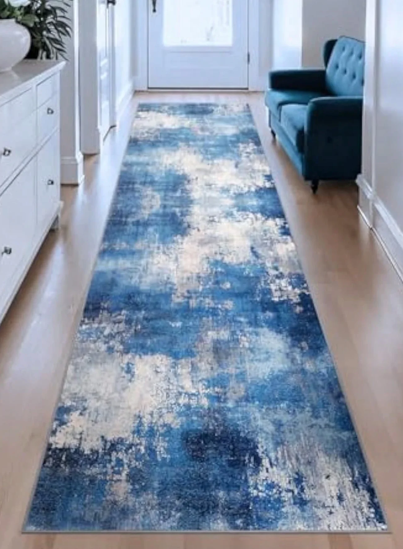 Blue Tone Long Runner Rug Vint - đánh giá và giá Commercial Kitchen Mats