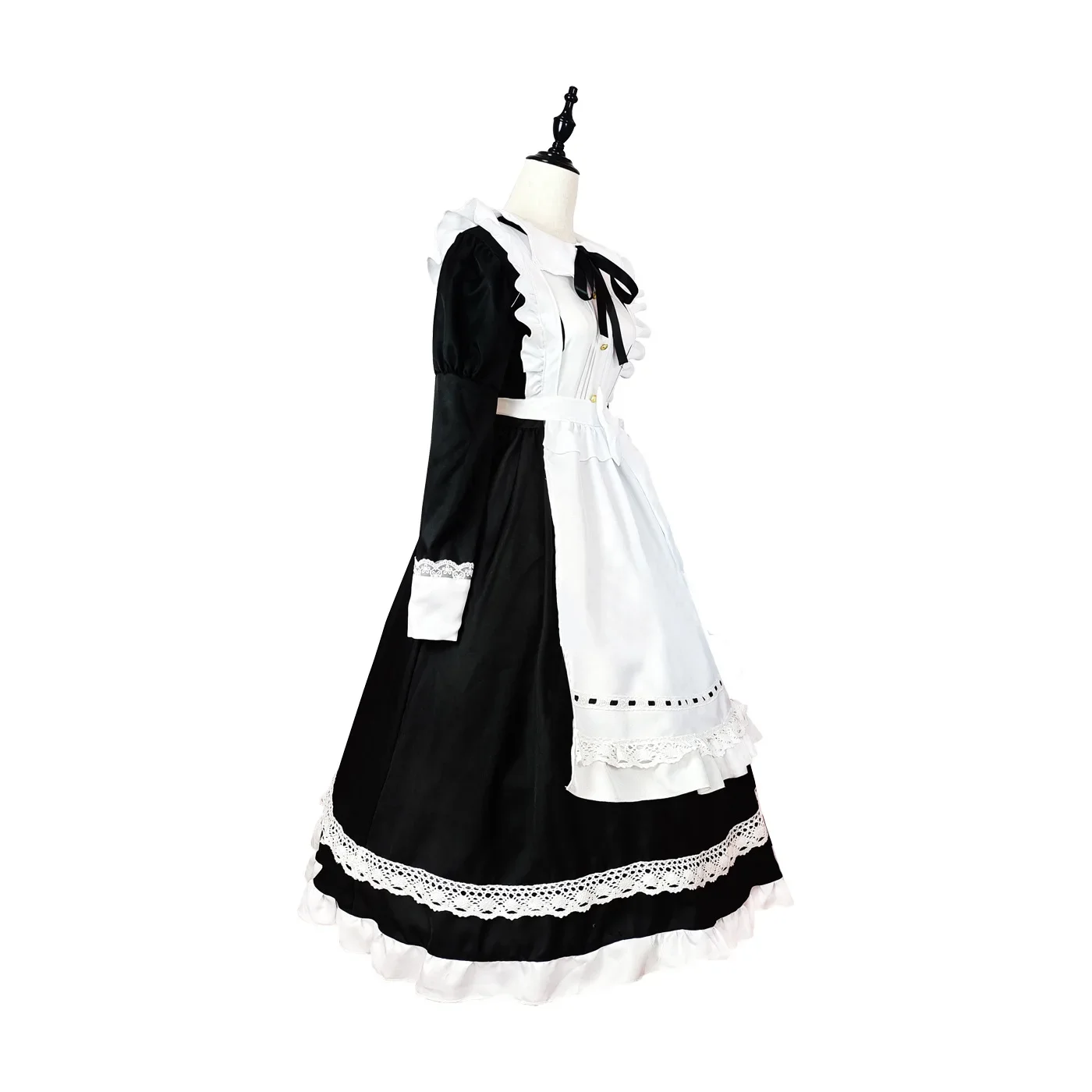 Maid Dress Traditional with Long Sleeves Cosplay Costume for Game and Anime Characters Cosplay Costumes