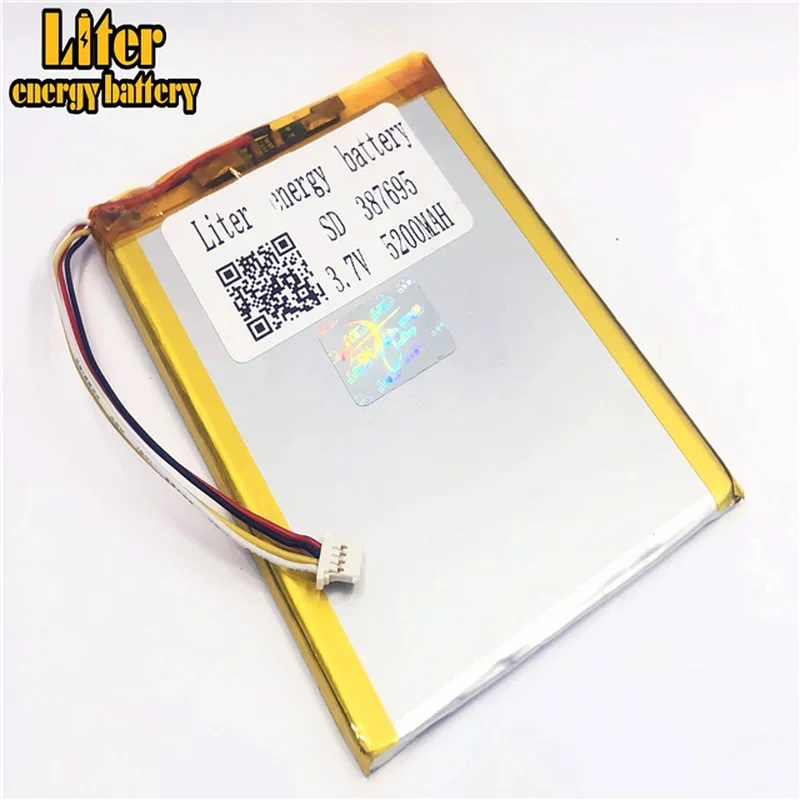 enchufe 1,0-4P 3,7 V 387695 407595   Batería lipo recargable de iones de litio de polímero de litio de alta calidad de fábrica de 5200mah