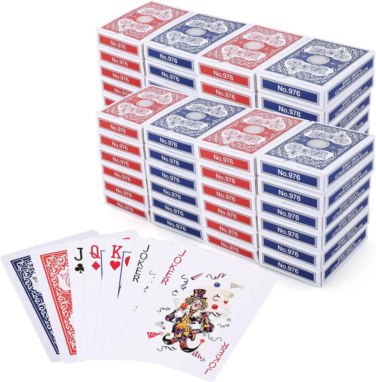 

Playing Cards Bulk, 144 Decks of Cards - 72 Blue and 72 Red, Poker Size Standard Index, for Blackjack, Euchre, Canasta