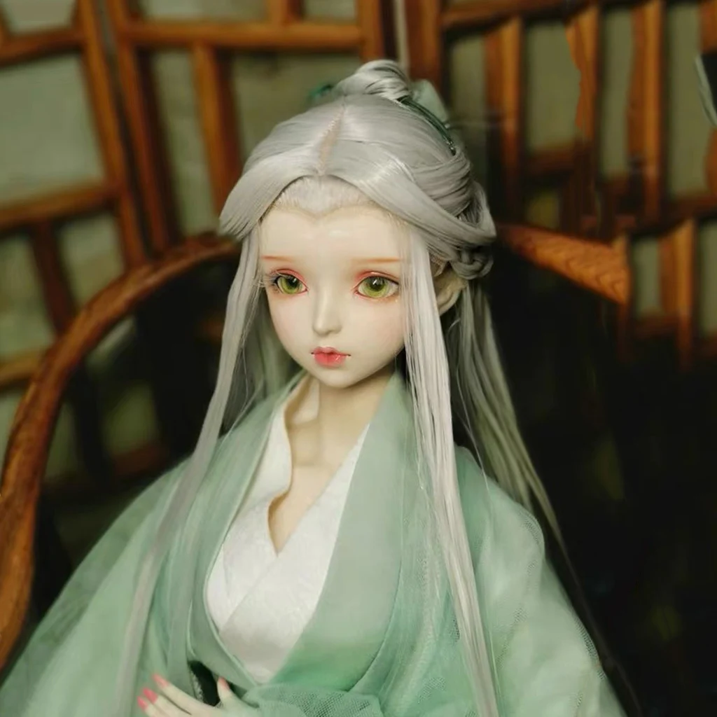 

1/3 Scale BJD Doll Wigs Ancient Costume Chinese Hanfu Long Hair Samurai Wig For SD13 Big Girl SSDF ID72 Uncle Accessories A1942