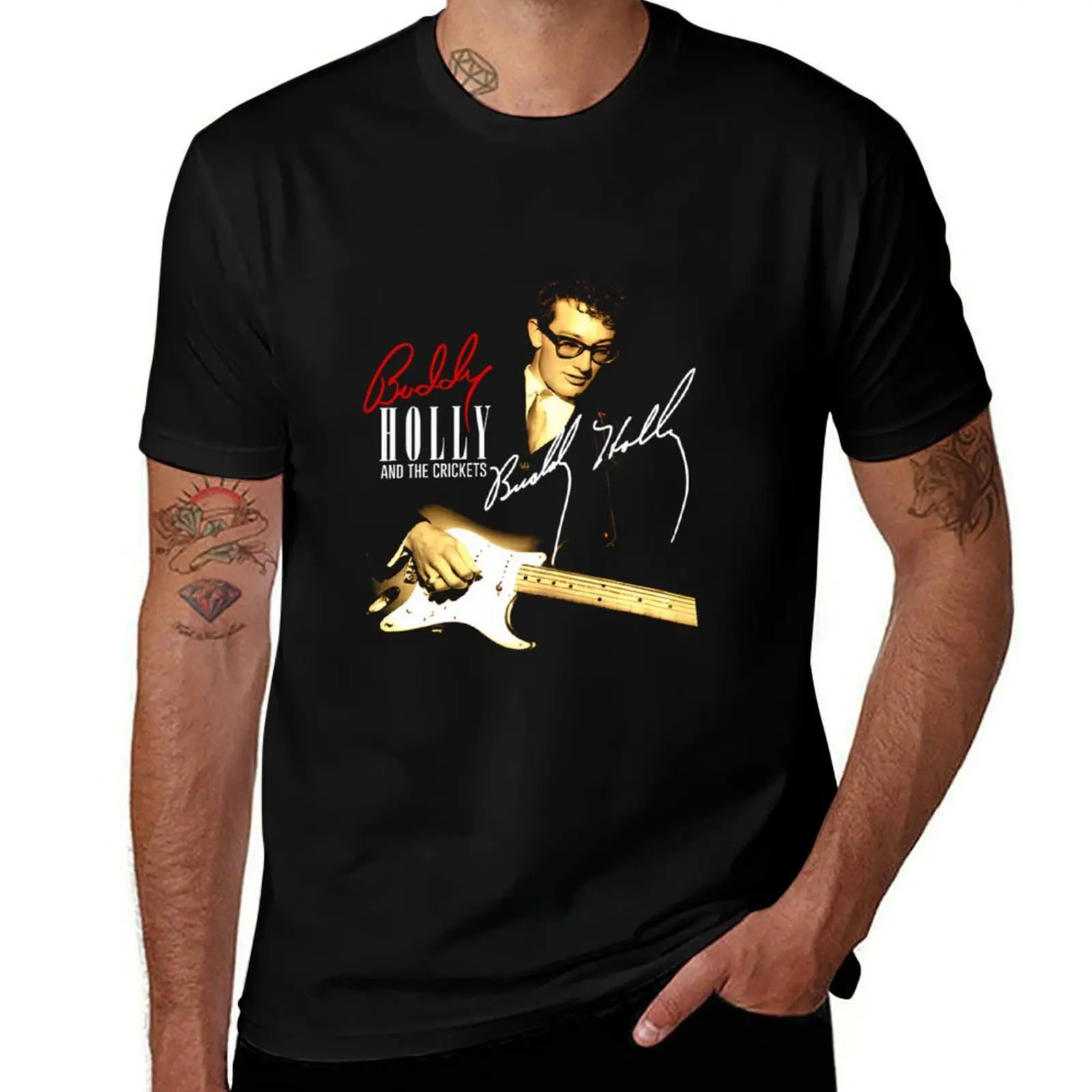 

Buddy Holly And The Crickets T-Shirt sweat oversized graphic tee sports fans t shirts for men graphic