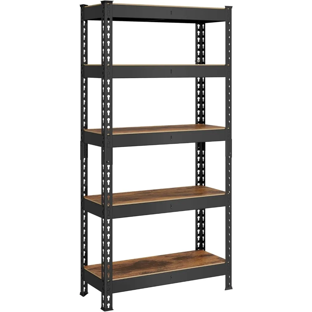 

5-Tier Heavy-Duty Storage Shelves, 2310 lb Capacity, Adjustable Shelves, Boltless Assembly for Garage Basement Study