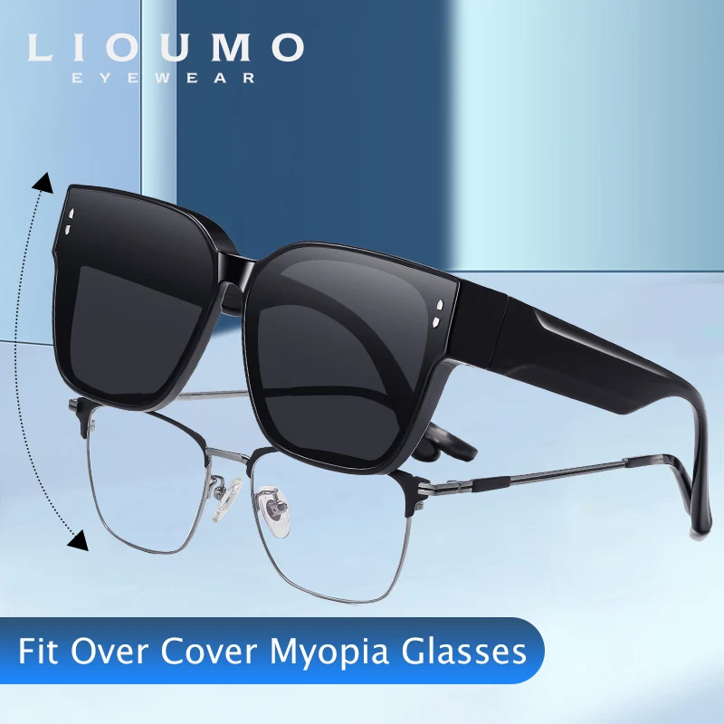 New Fit Over Cover Myopia Glasses Oversized Polarized Sunglasses Men Cover Prescription Glasses Women Anti-Glare Driving Goggles