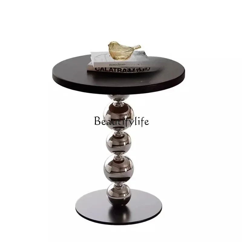 

FG40Light luxury high-end feeling living room sofa edge few solid wood movable