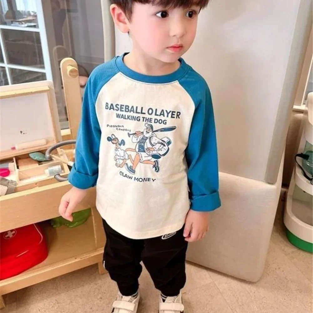 Baby Boys Long Sleeved T-shirt Toddler  Kids Cartoon Printed Pullover 2024 Spring Autumn Children's Clothing Fashion image 6