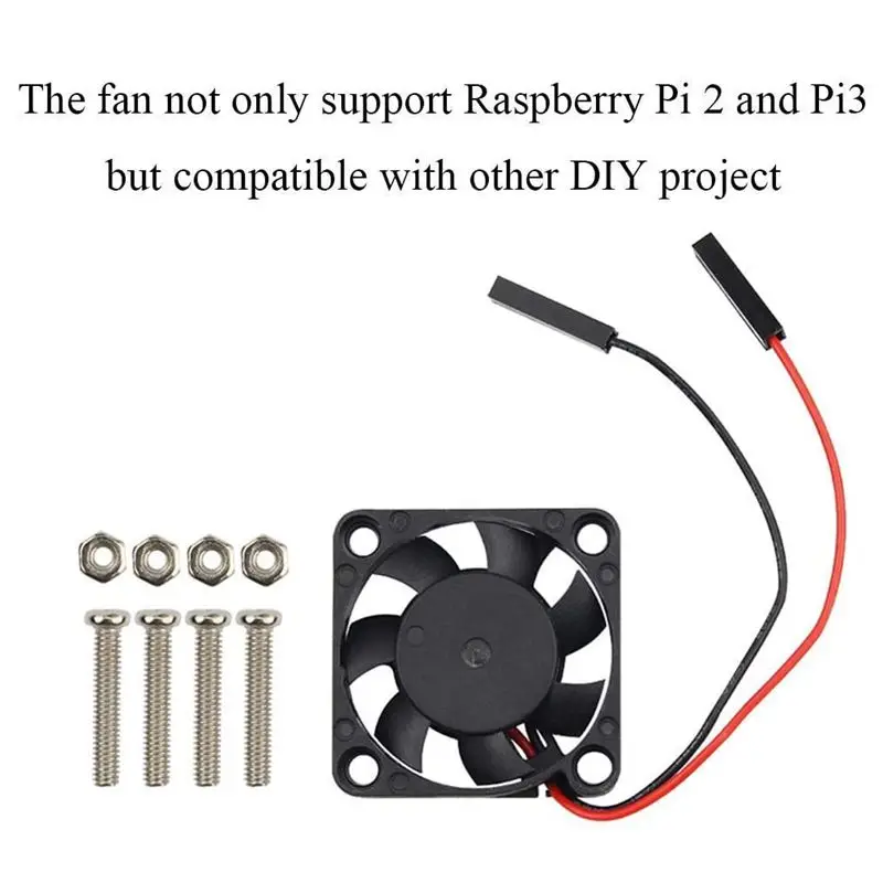 4PCS Raspberry Pi Brushless CPU Cooling Fan Heatsink Cooler Radiator 3.3V 5V for Raspberry Pi4 Pi3 B+, Pi 3, Pi 2, Pi 1 B+