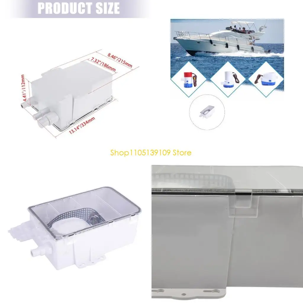 مضخة حوض استحمام للقارب 24 فولت موفرة للطاقة، كشف ذكي للمياه، هيكل بلاستيكي قوي، تركيب سريع #1