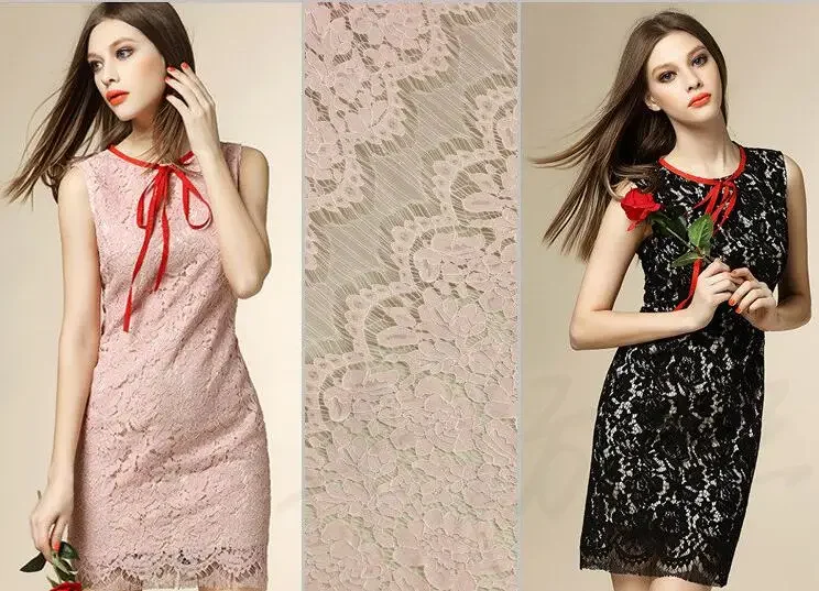 1.5*1.5meters Embroidery Eyelash Cotton Lace Fabric French Cord Lace Cloth African Guipure Lace For Party Wedding Dress RS980-2