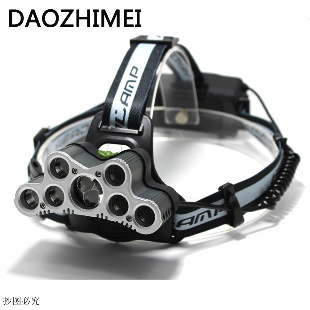 

8000 Lumen 9 Led Headlamp 7*Powerful T6+2Q5 Head Lamp USB Led Headlight Head Torch 18650 Rechargeable Fishing Hunting Light